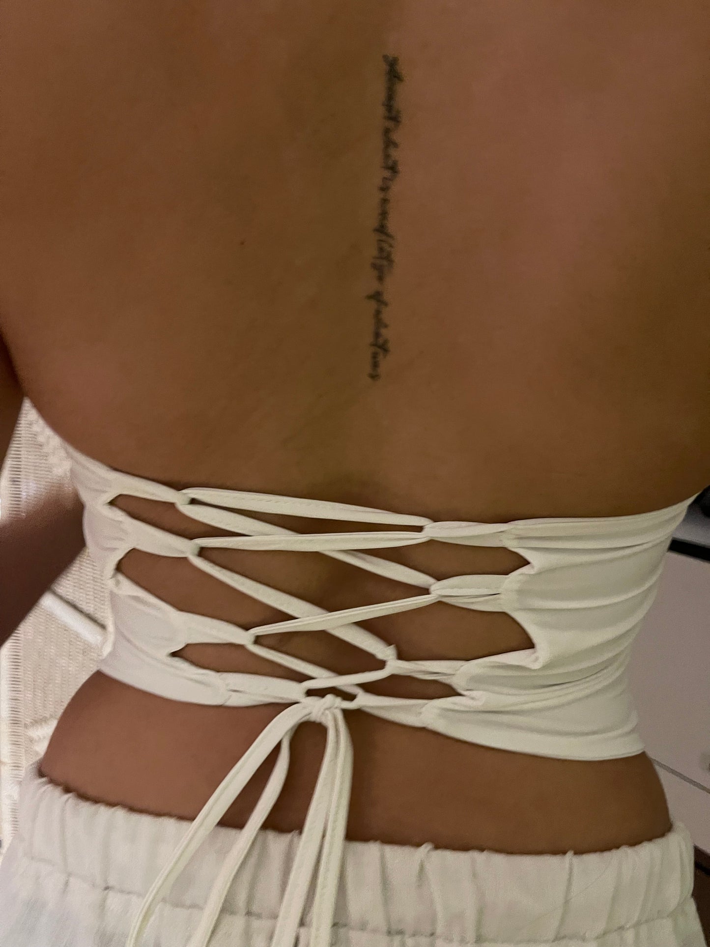 White Tube viso’n fabric (lycra)