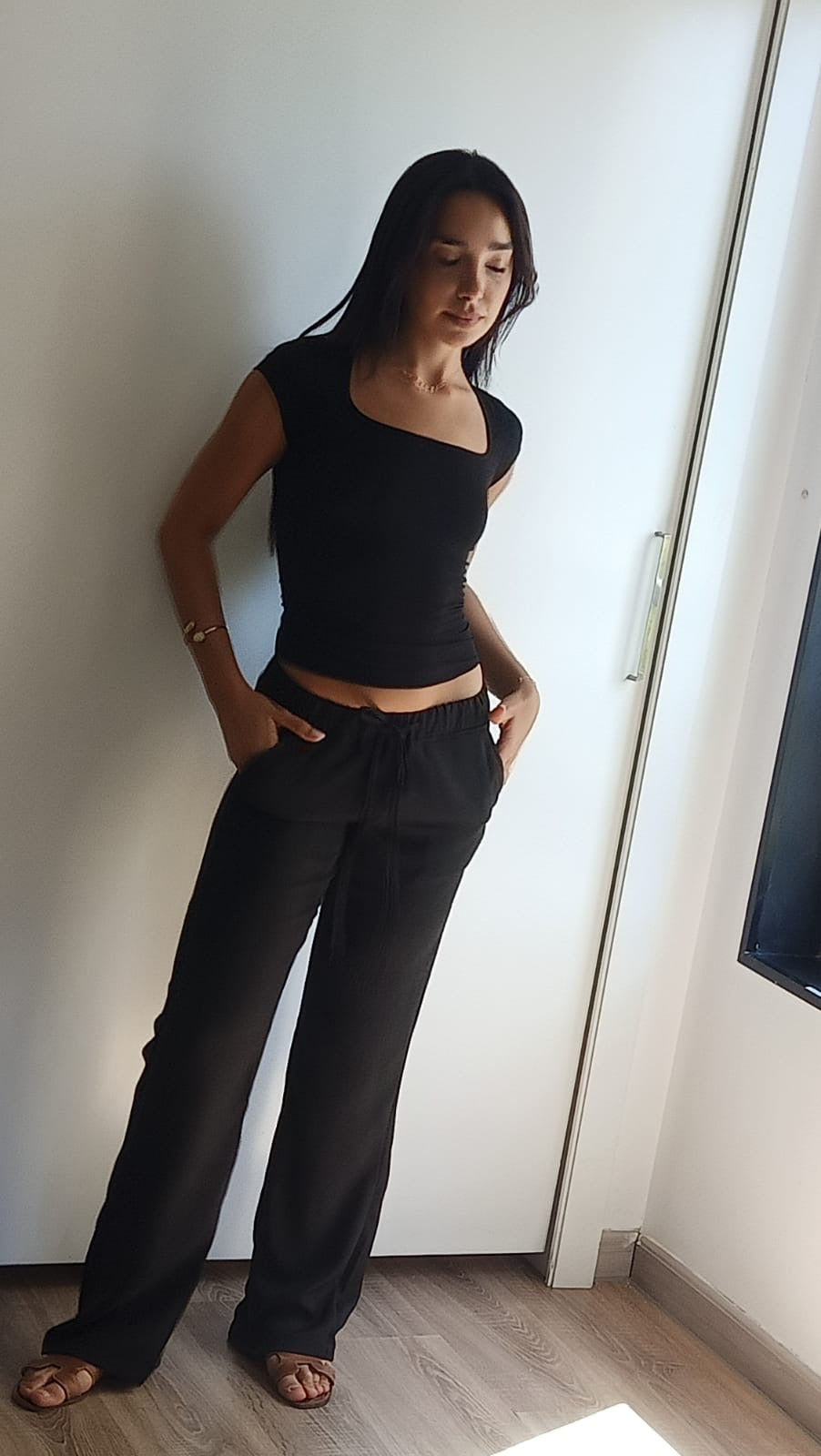 Black Linen Pants (REGULAR FIT)