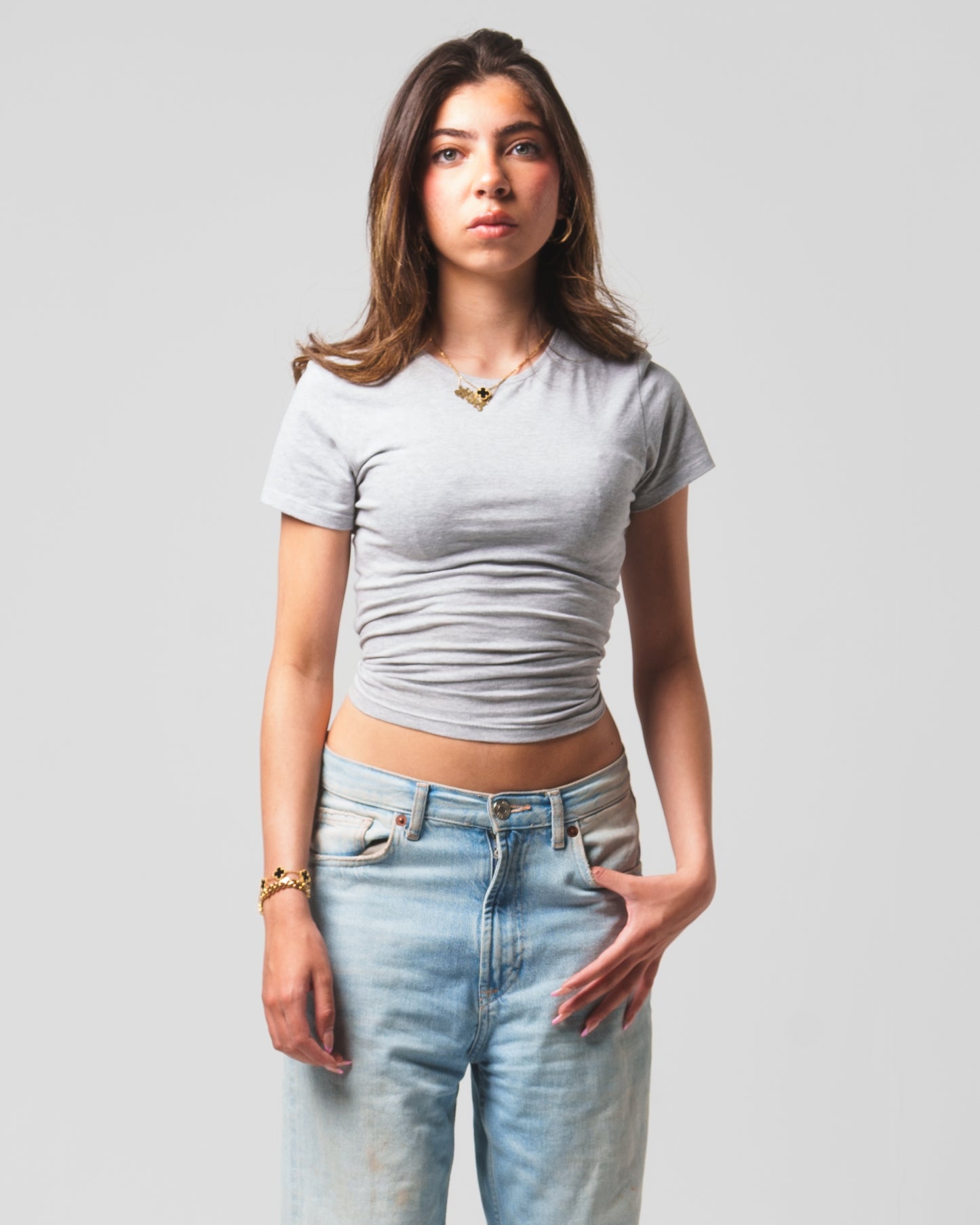 Light Grey Contour Top