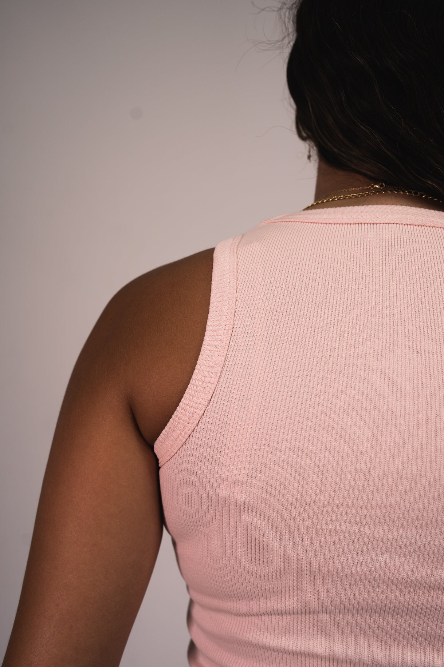 Baby Pink Ribbed Tank Top