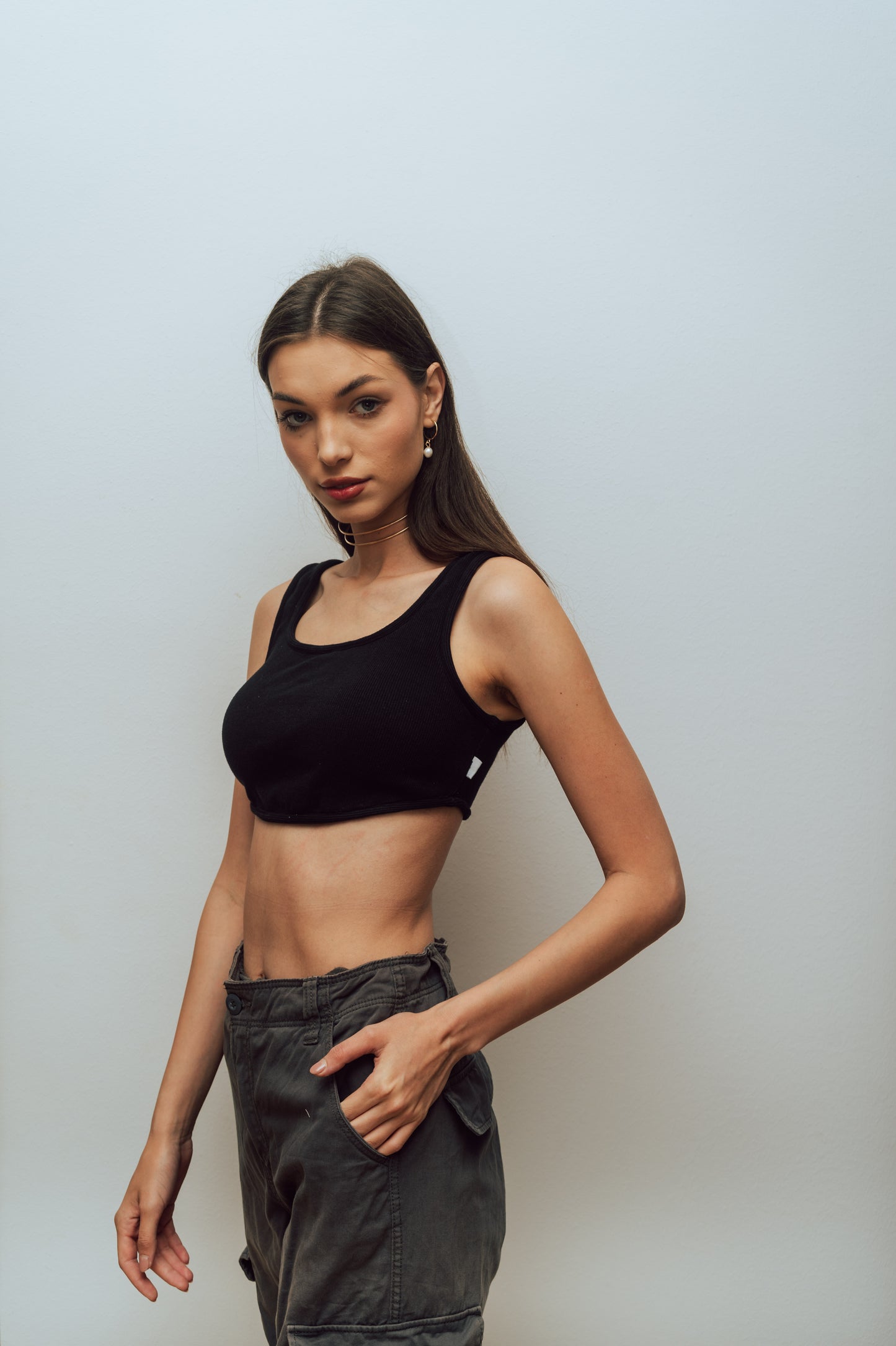 Black Curved Top