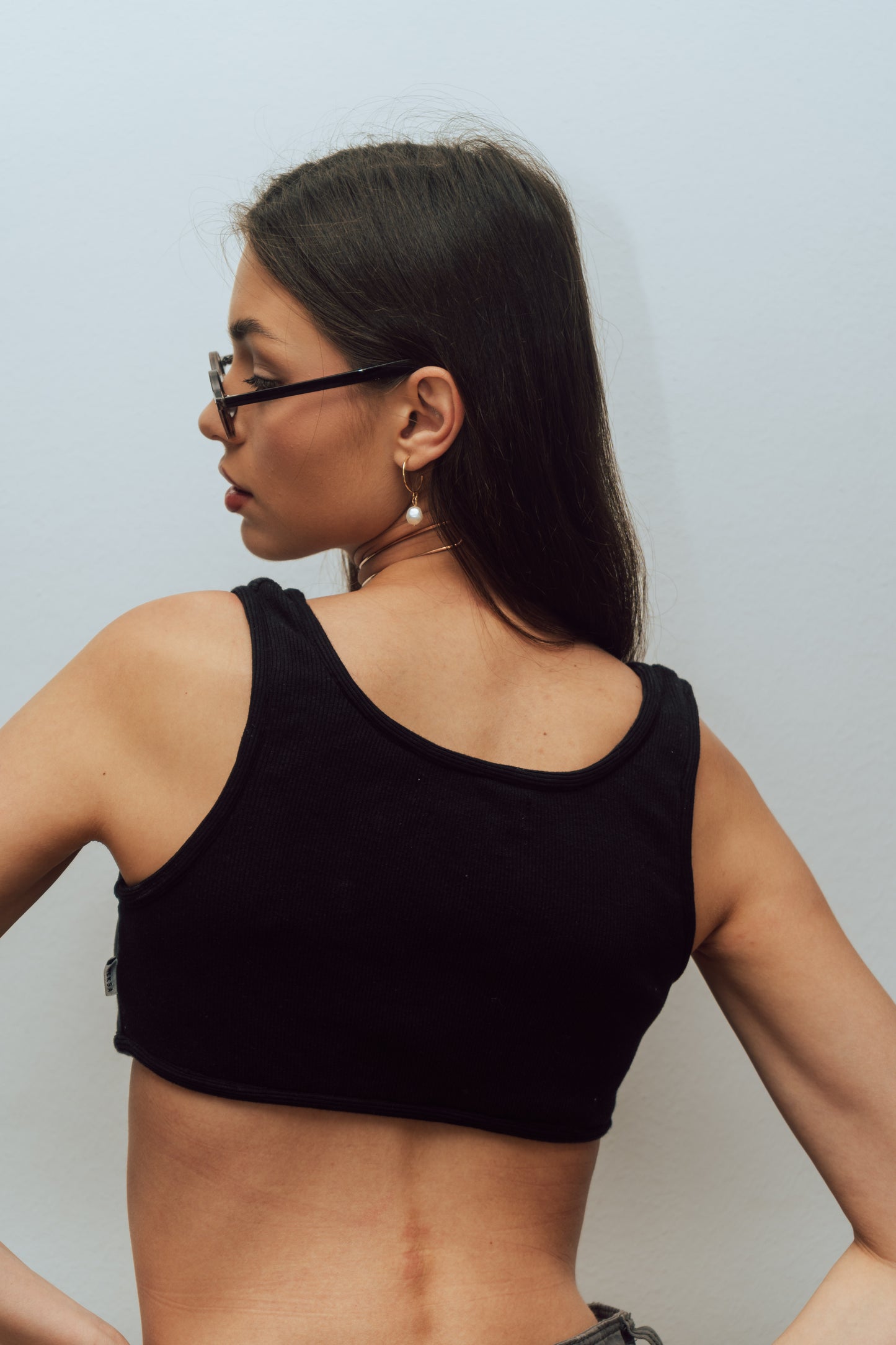 Black Curved Top
