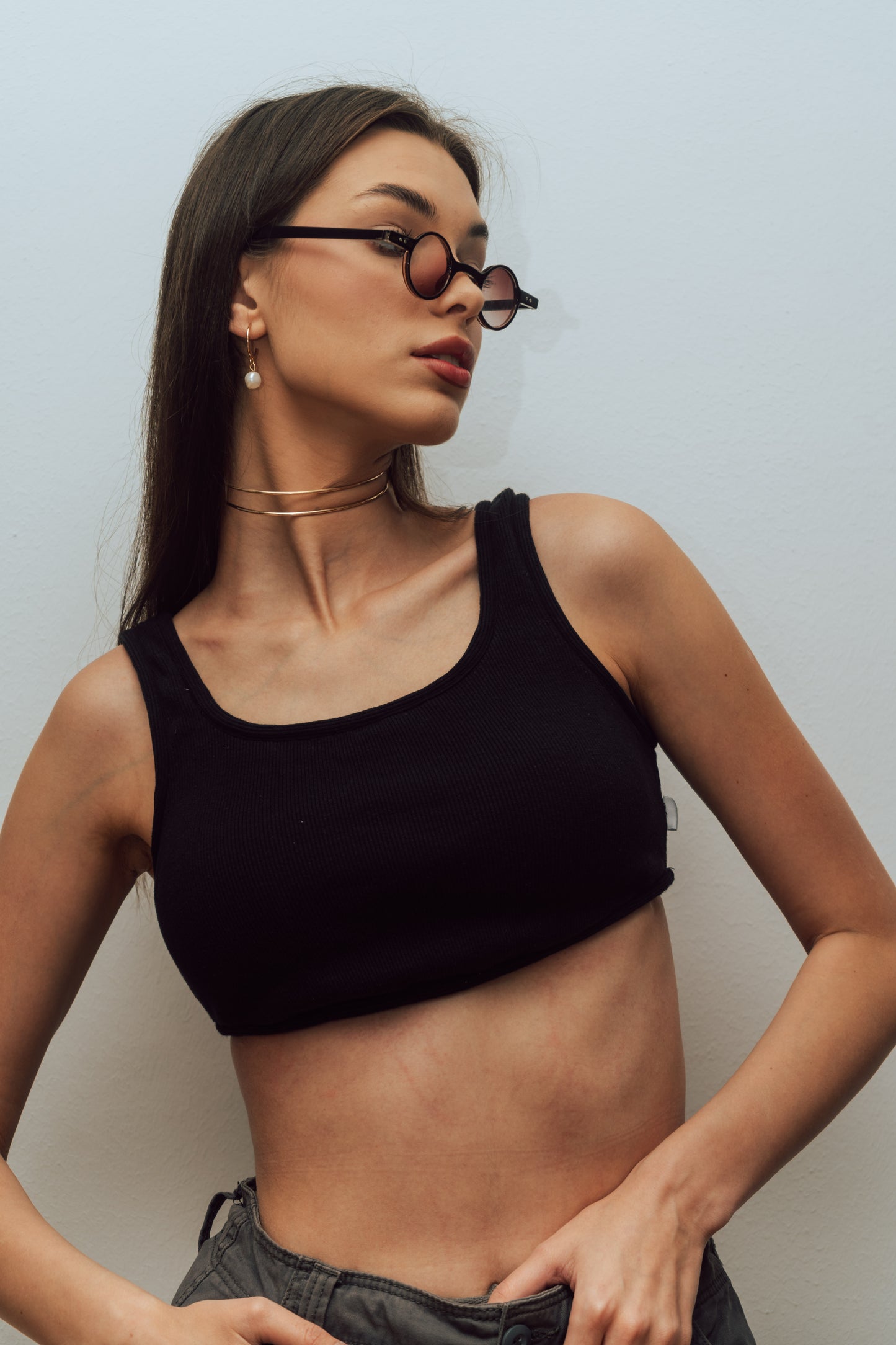 Black Curved Top