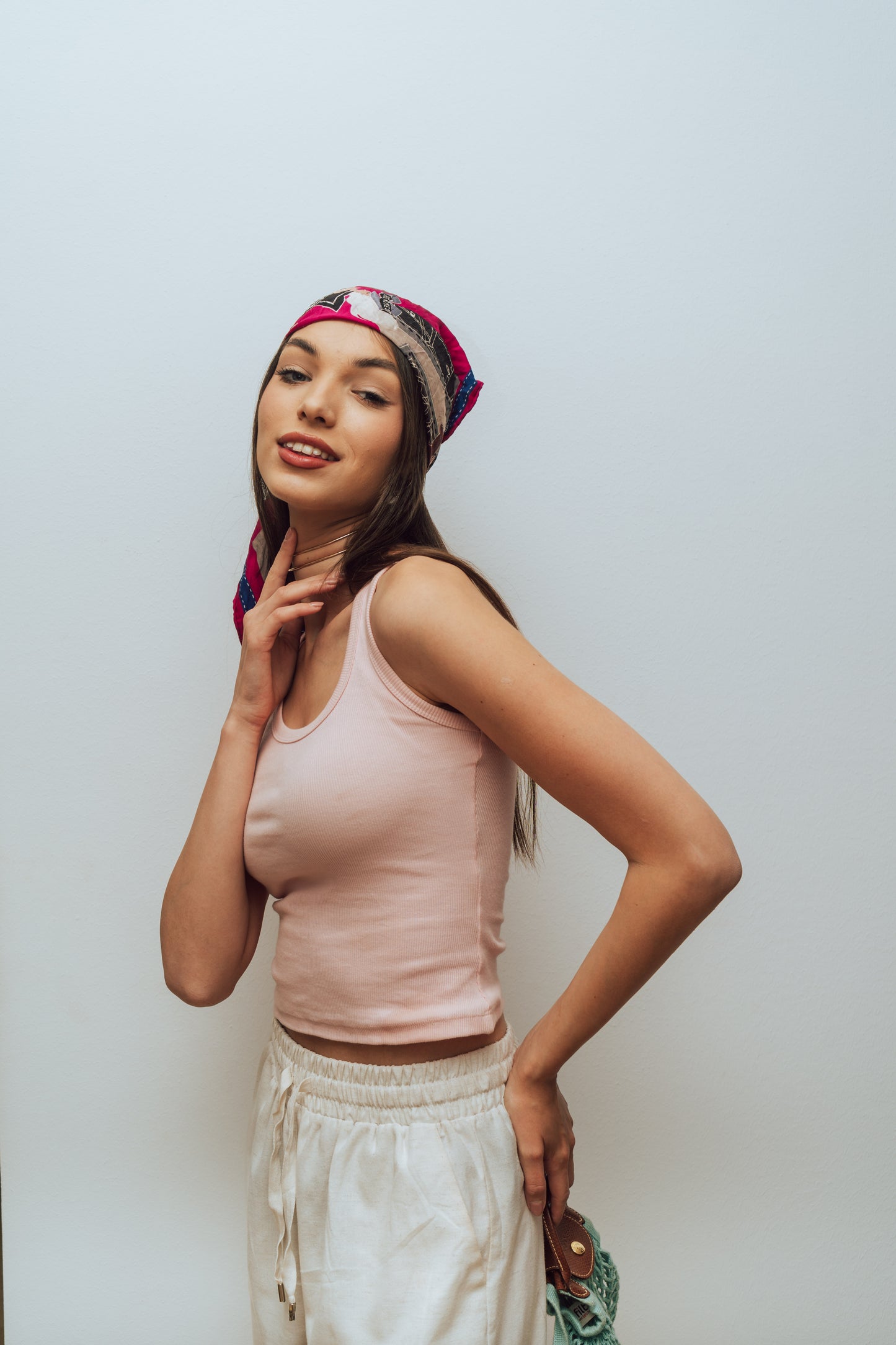 Pink Ribbed Tank Top Without a Patch Label