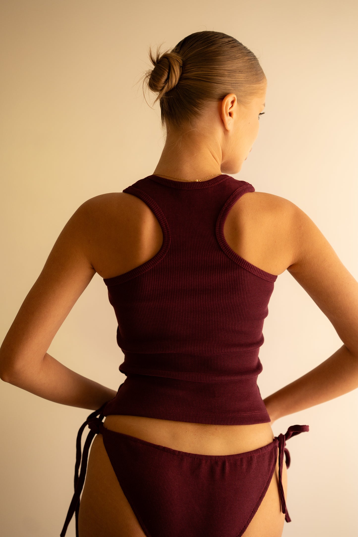Pomegranate Ribbed Tank Top Square