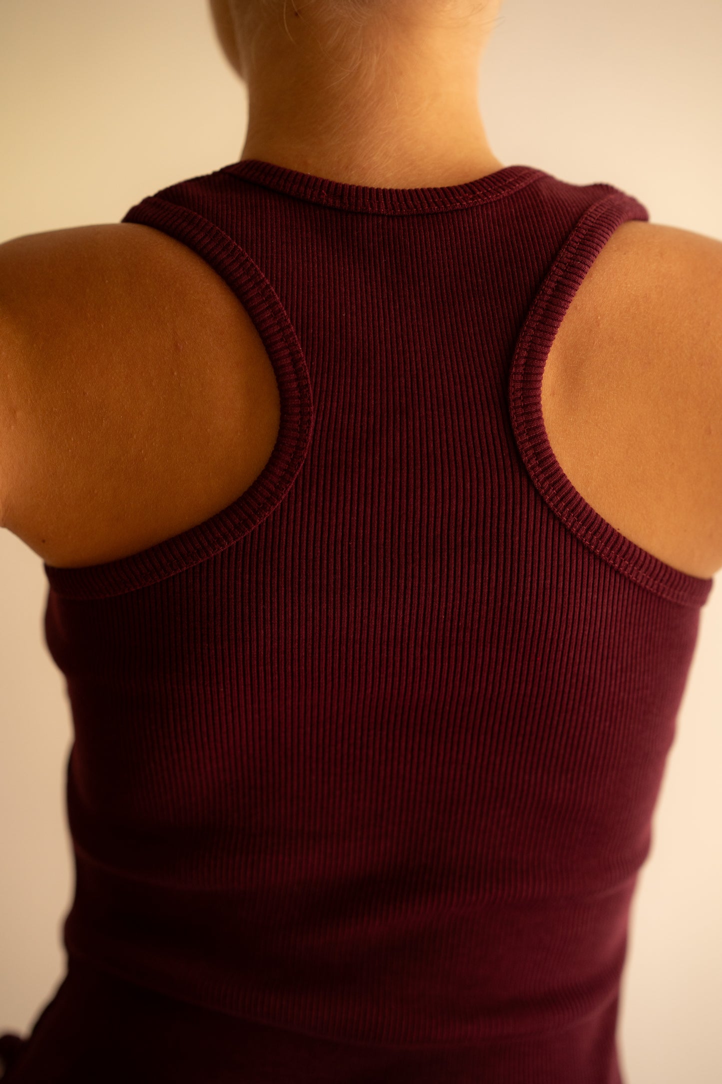 Pomegranate Ribbed Tank Top Square