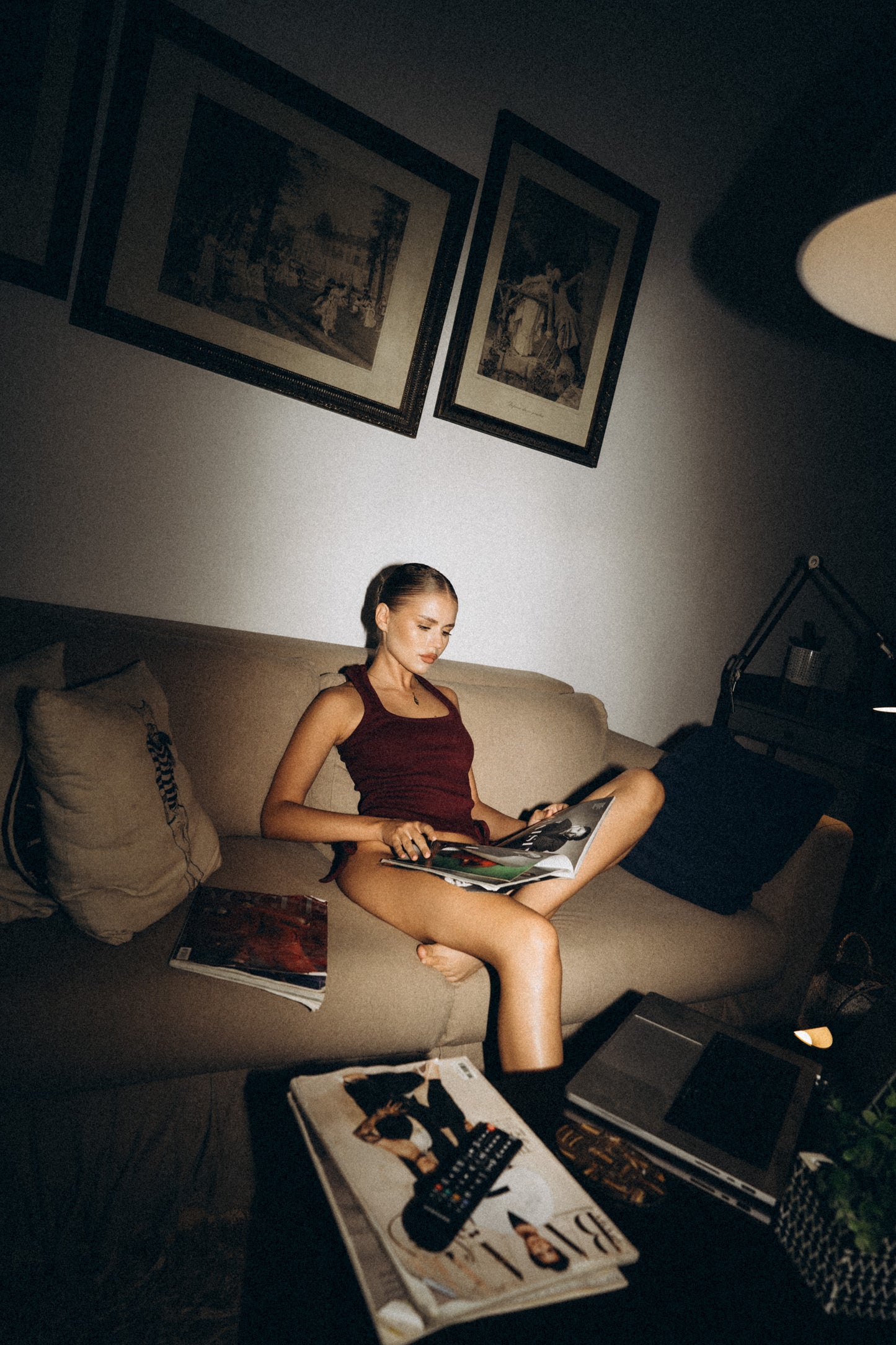 Pomegranate Ribbed Tank Top Square