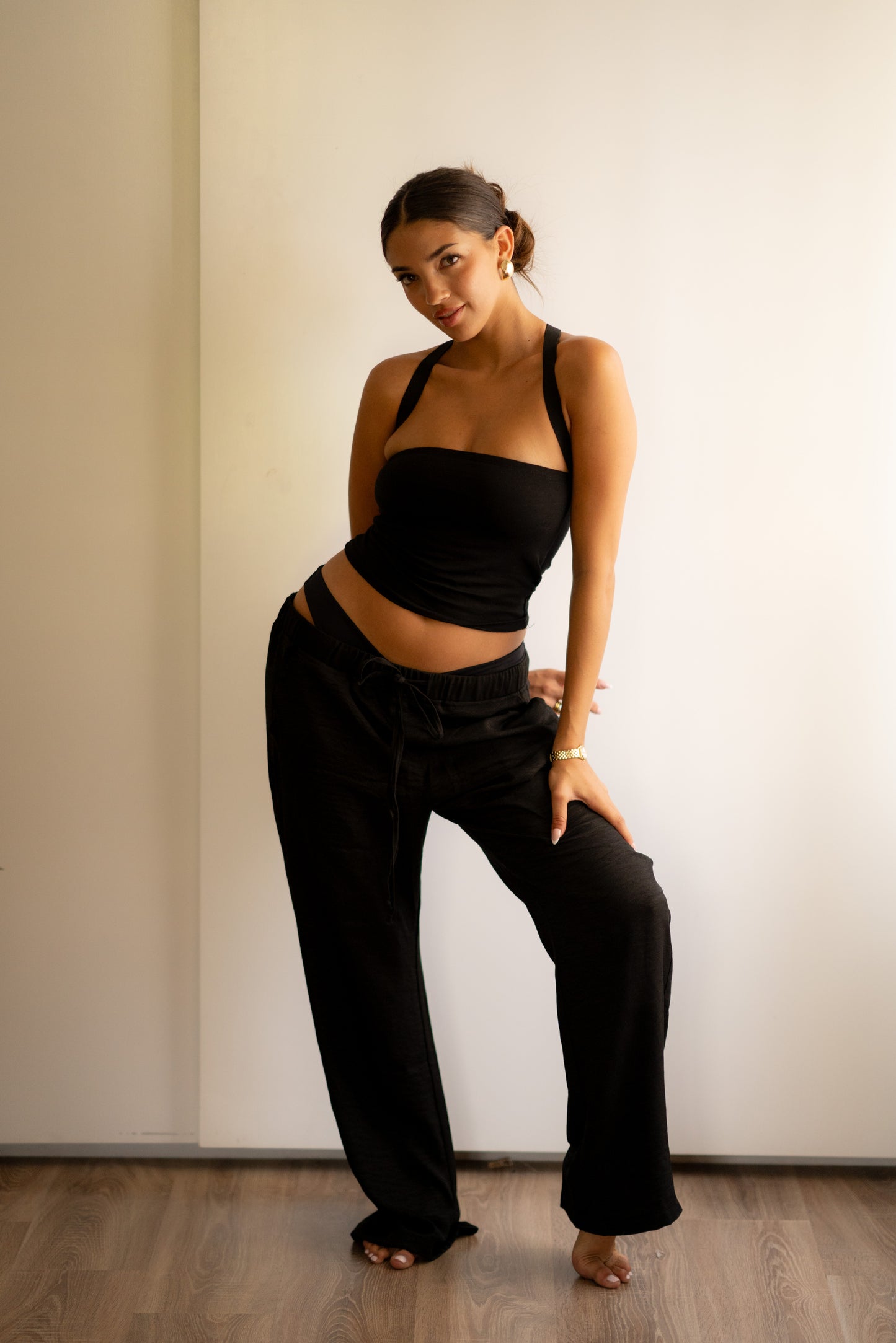 Black Linen Pants (REGULAR FIT)