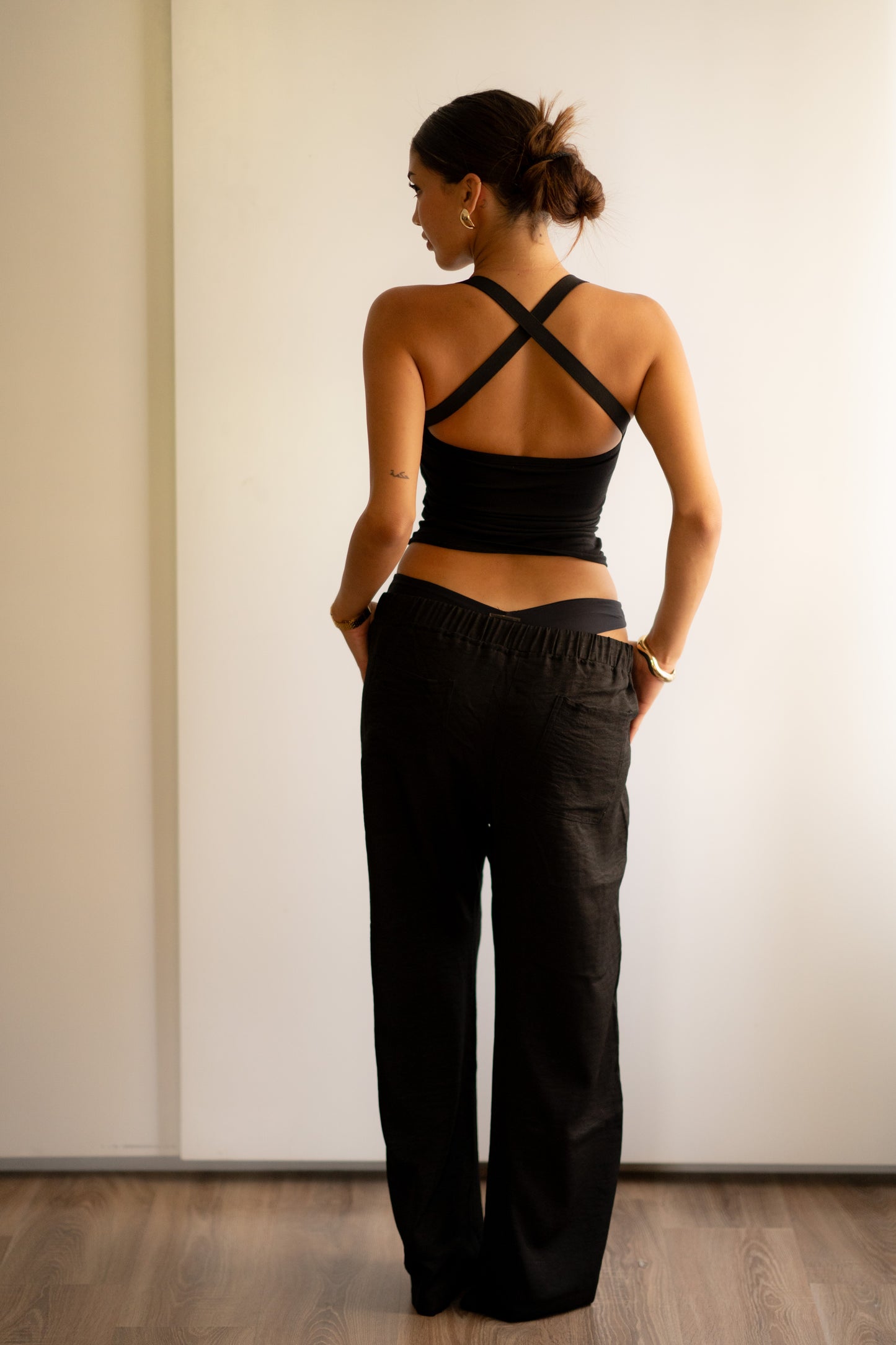 Black Linen Pants (REGULAR FIT)