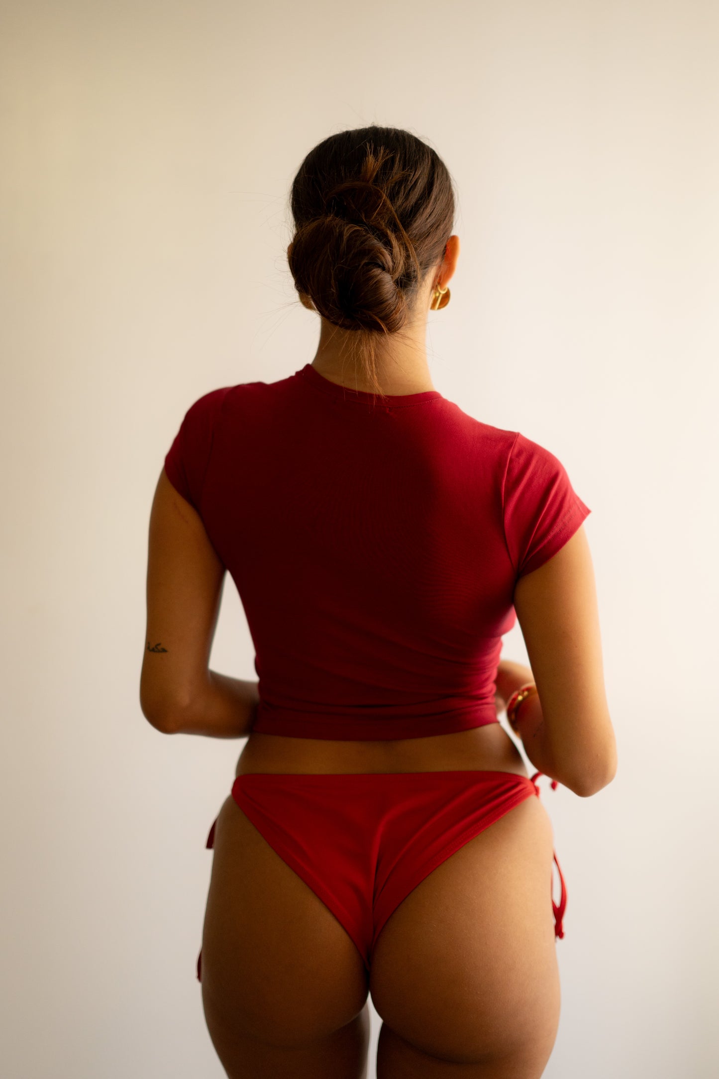 Burgundy Baby Tee