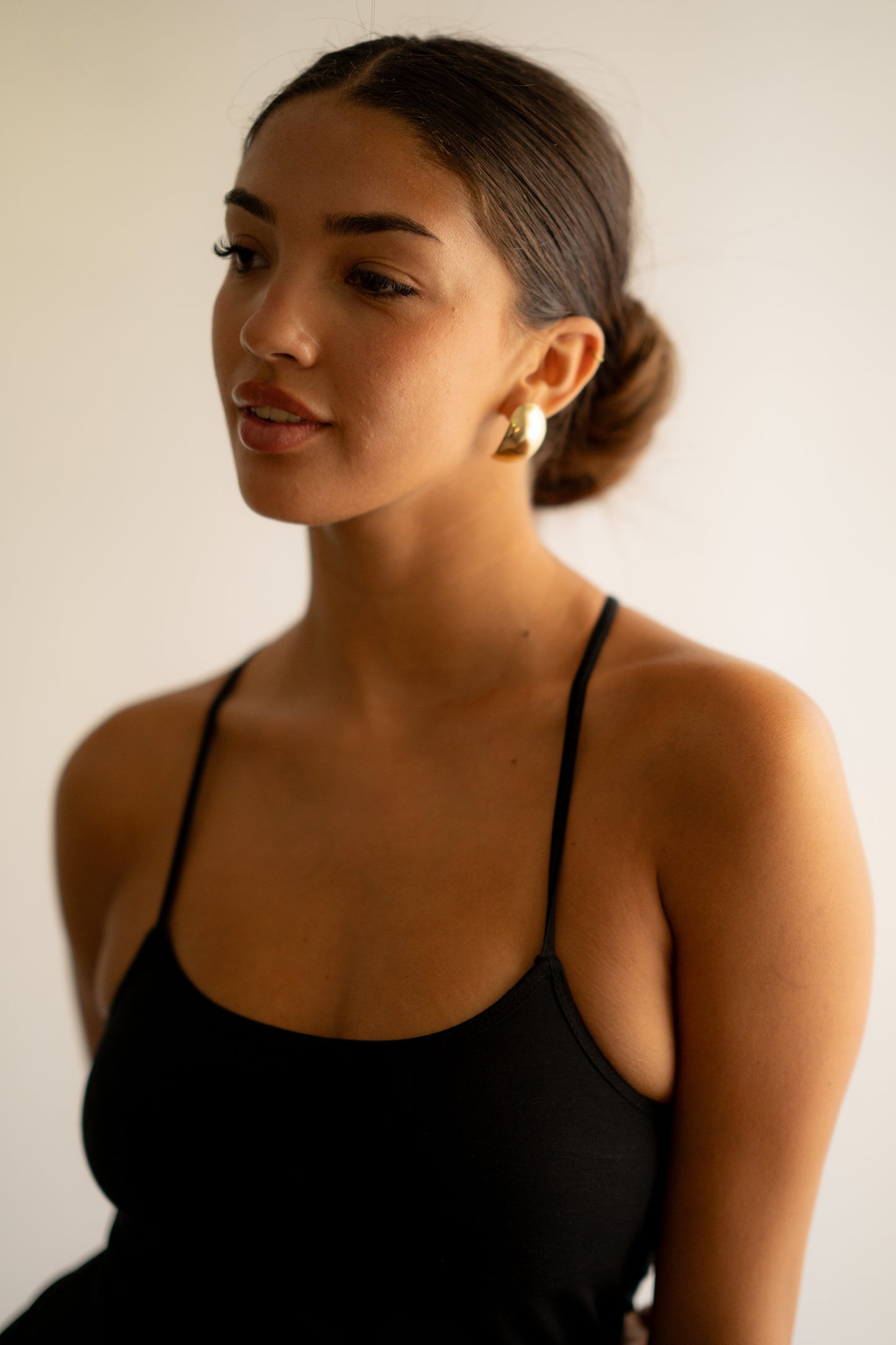 Black Cross Back Strap Top