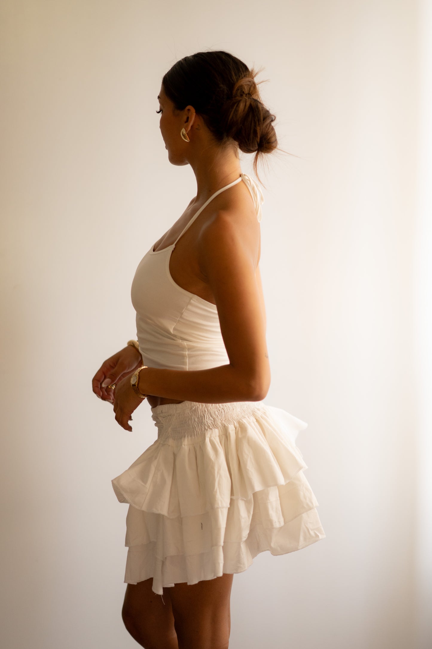 THE POPLIN SKIRT WHITE
