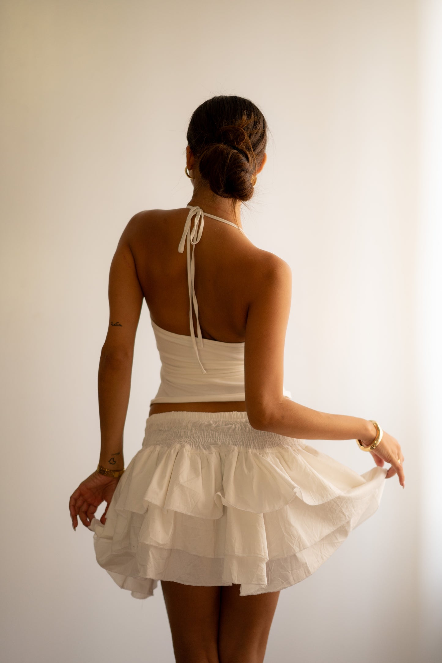THE POPLIN SKIRT WHITE