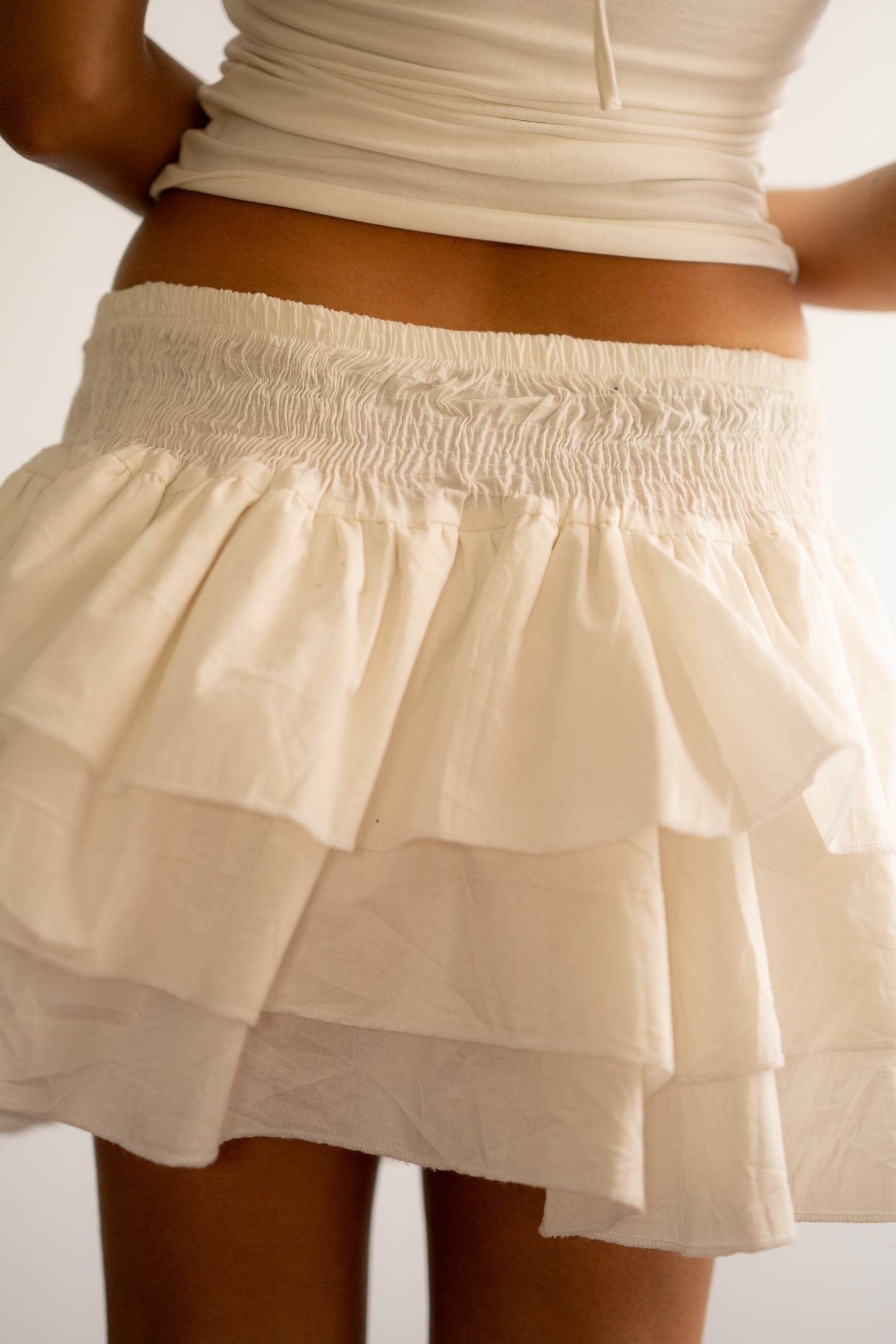 White Neck Strap Top