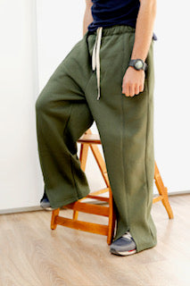 The dark green Unisex Sweatpants (Fleece)