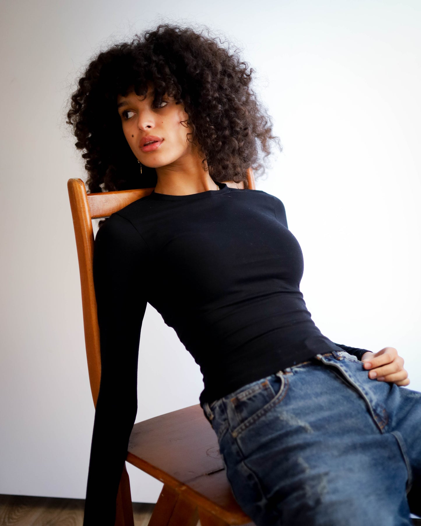 Contour Long Sleeve Top (Black)
