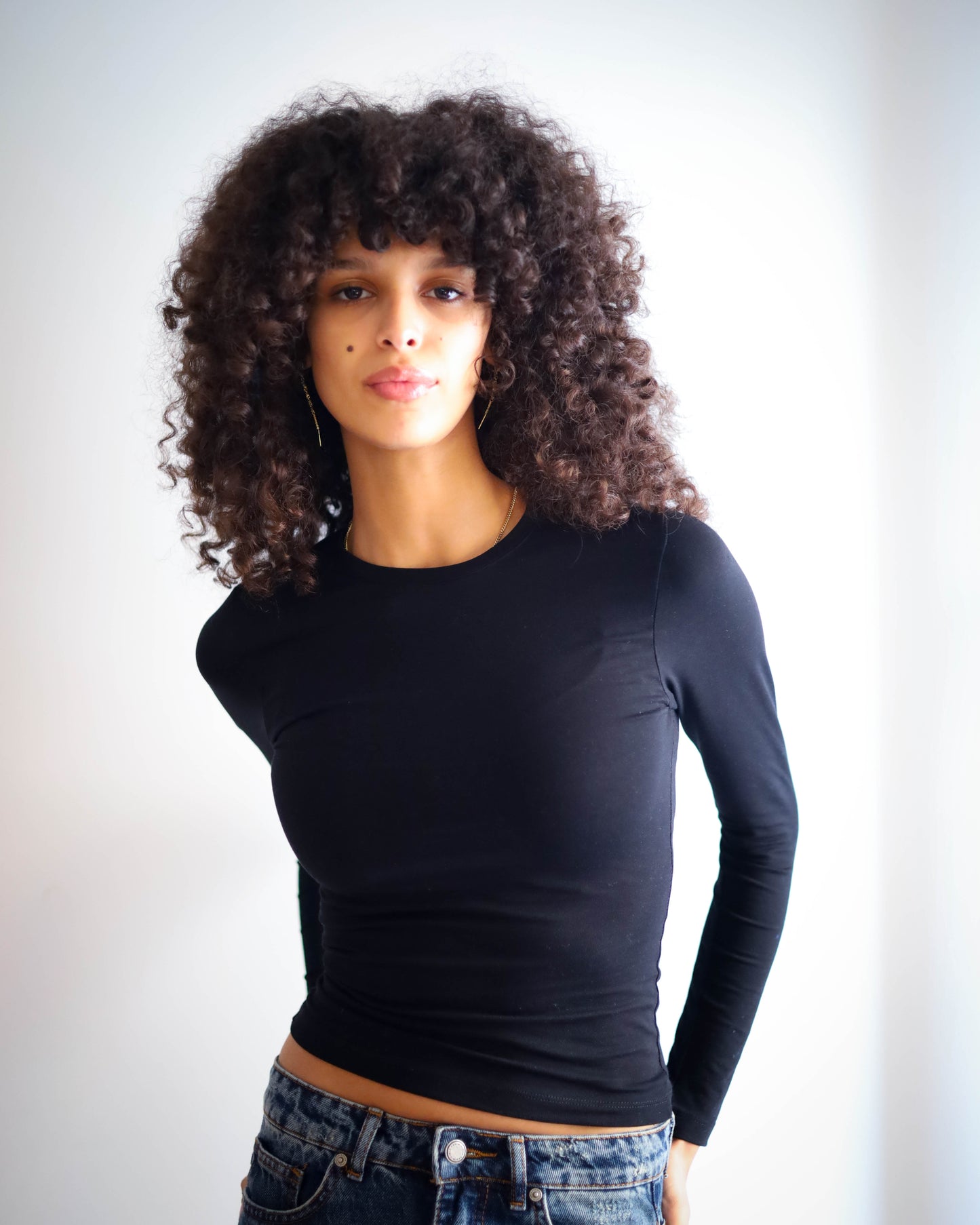 Contour Long Sleeve Top (Black)