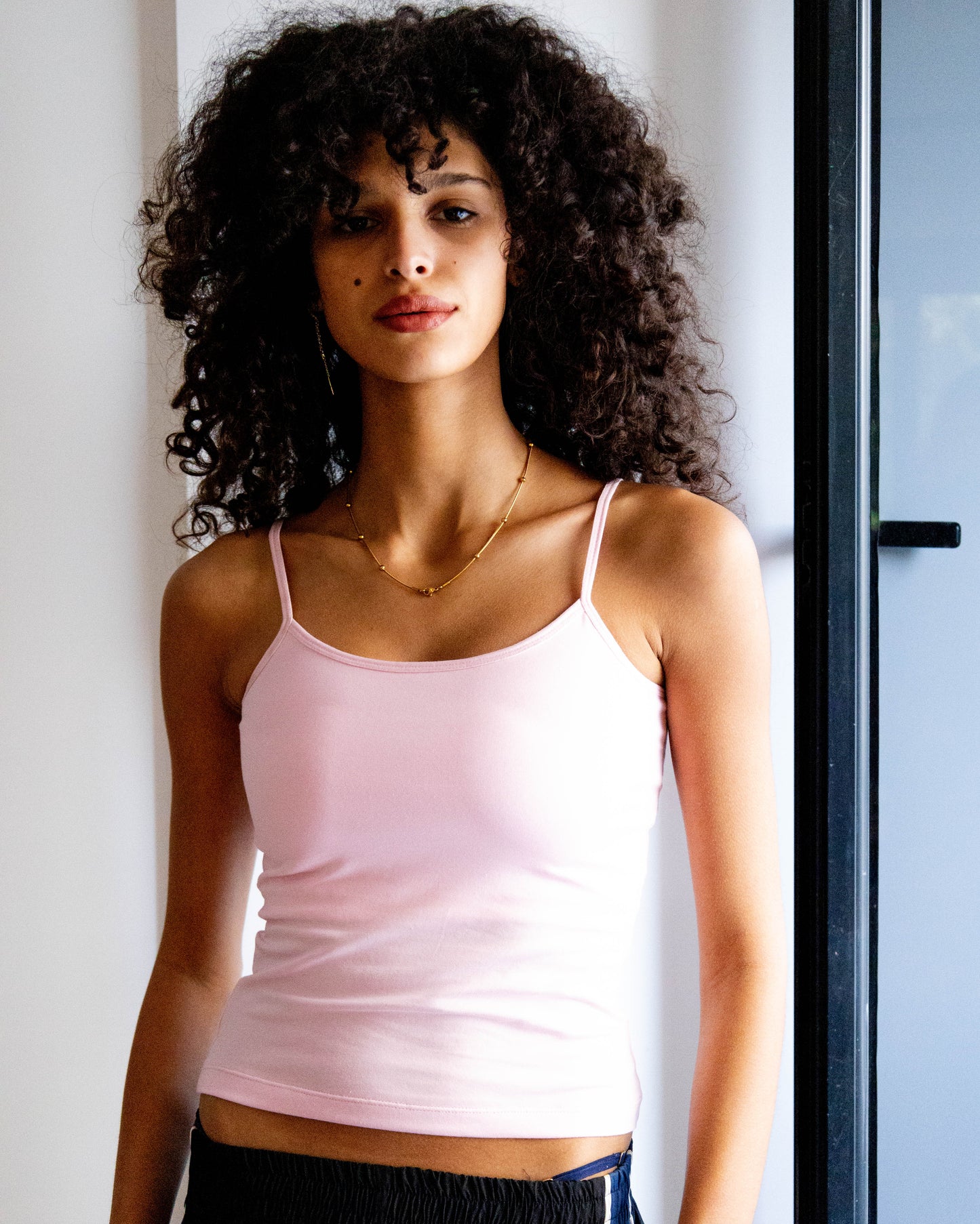 Pink Spaghetti Strap Top