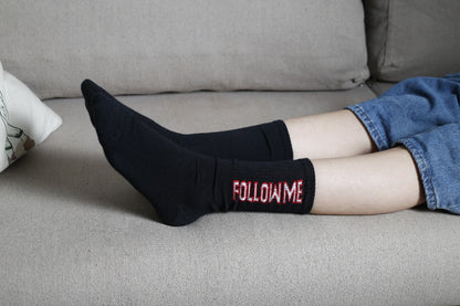Follow `Me `Neck Socks