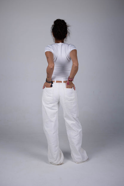 White Contour Top