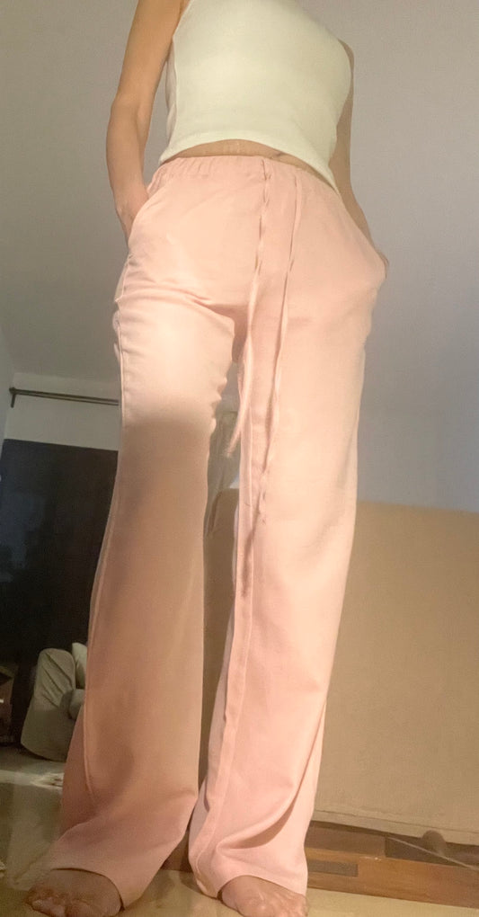 PINK LINEN PANTS