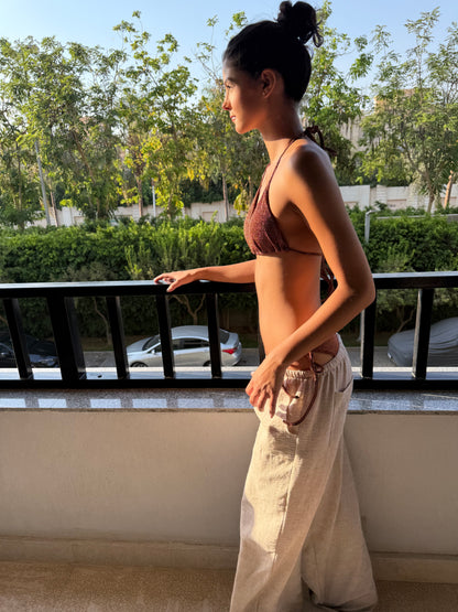 Linen Pant Heritage Beige ( Non-Slim Oversized Version)