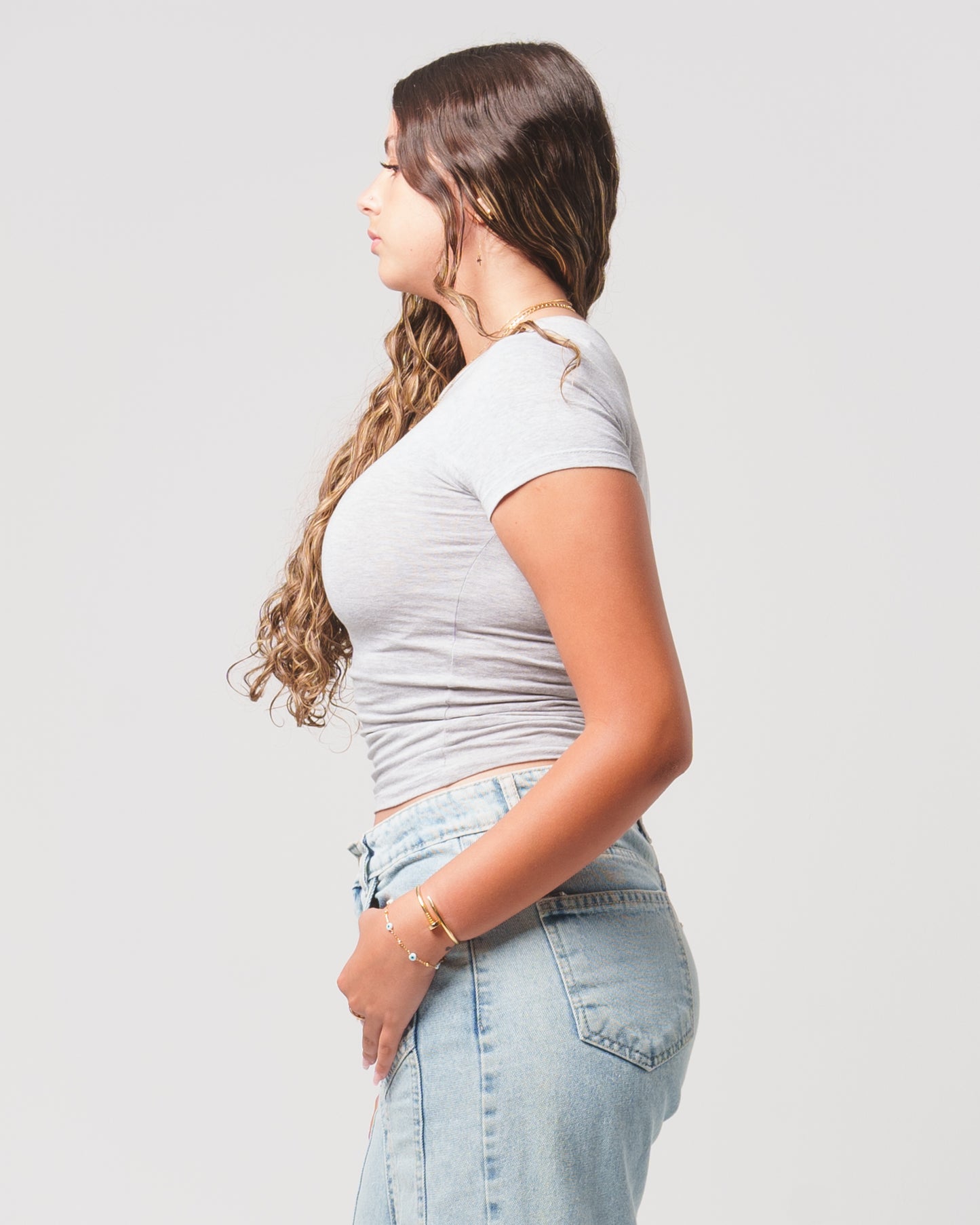 Light Grey Contour Top