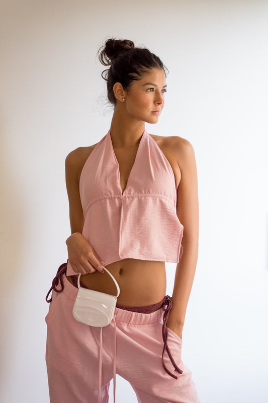 Pink Linen Pants (REGULAR FIT)