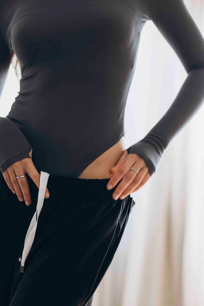 Charcoal Essential Bodysuit Crewneck (Restocked)