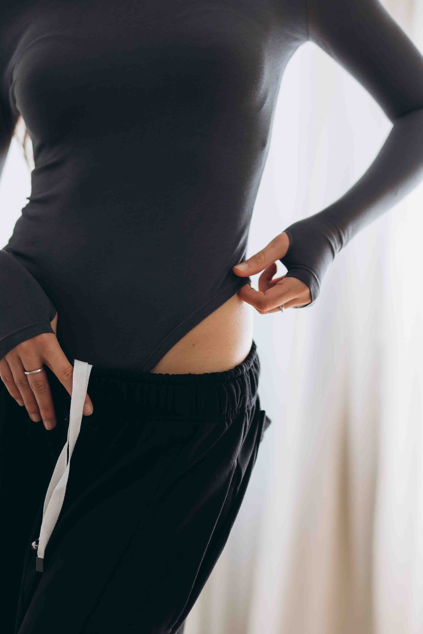 Charcoal Essential Bodysuit Crewneck (Restocked)