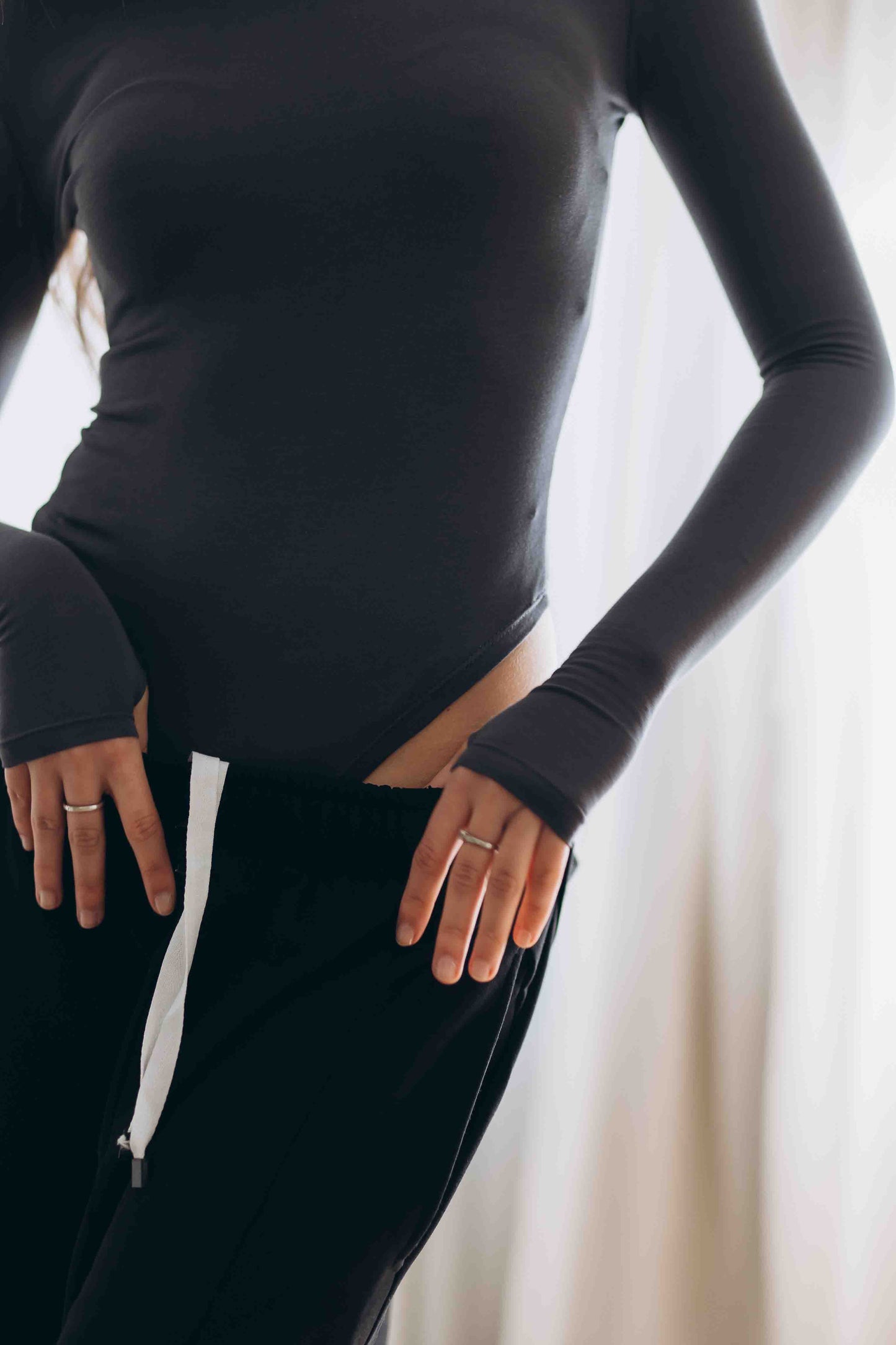 Charcoal Essential Bodysuit Crewneck (Restocked)