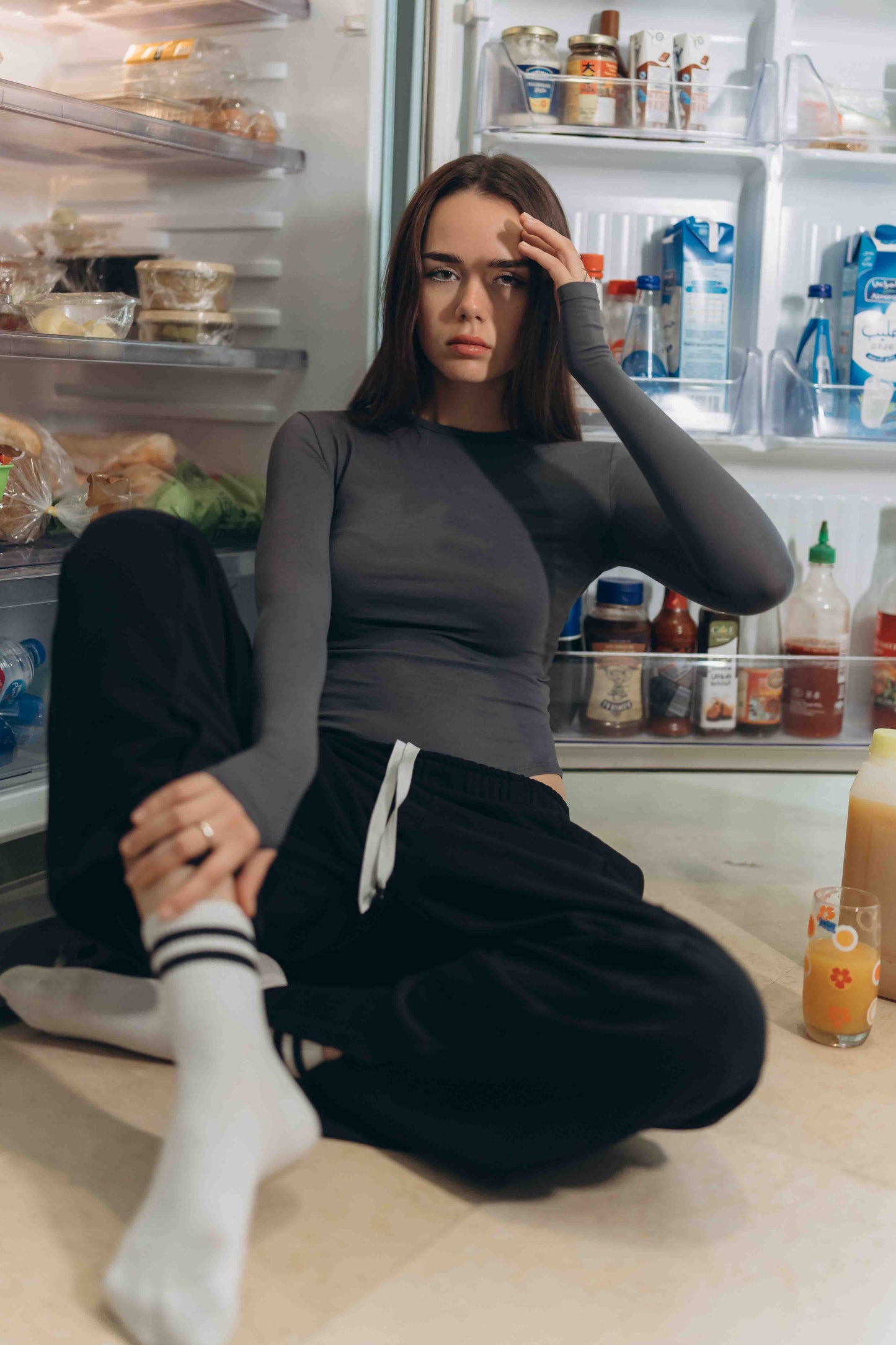 Charcoal Essential Bodysuit Crewneck (Restocked)