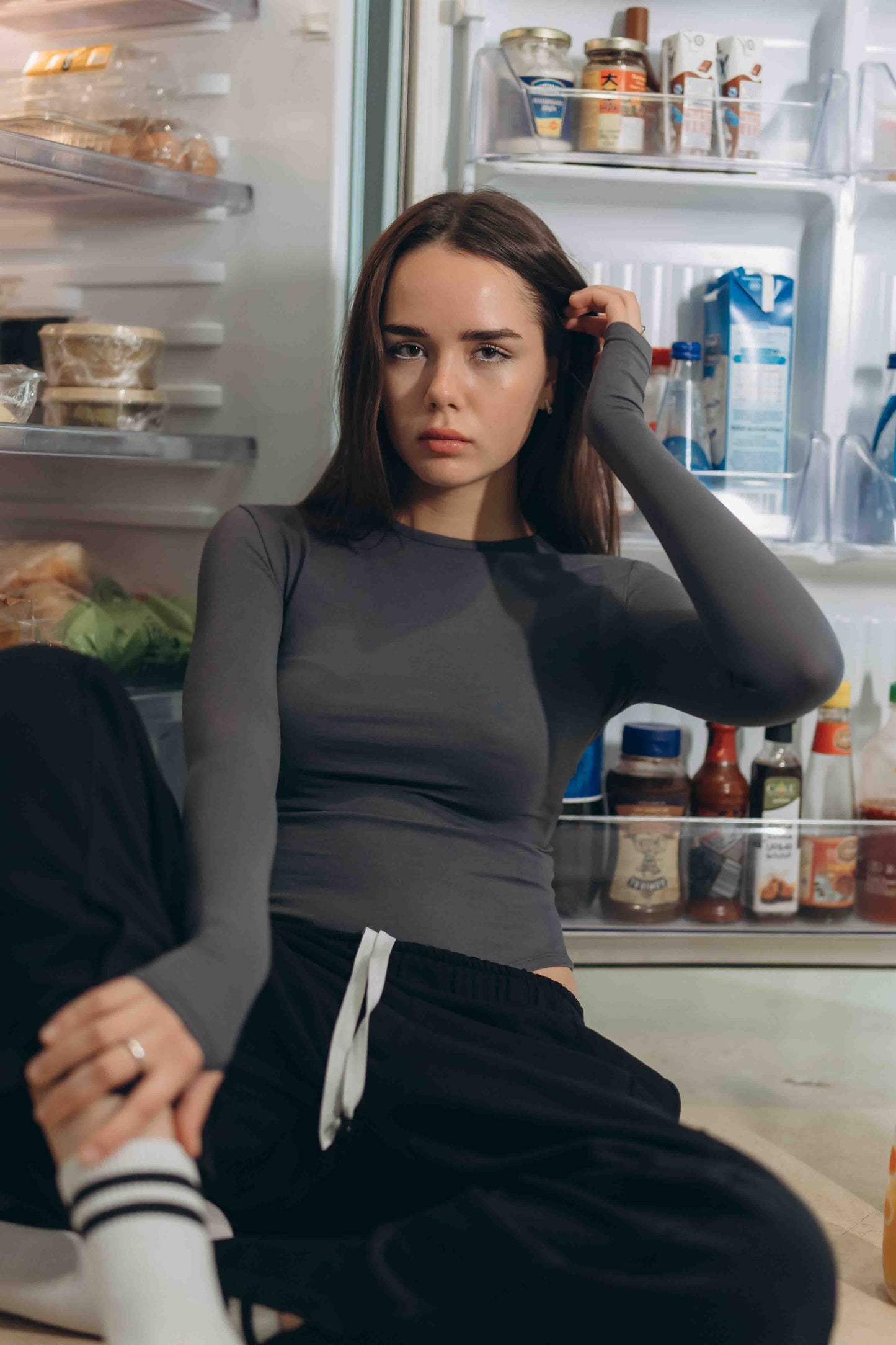 Charcoal Essential Bodysuit Crewneck (Restocked)