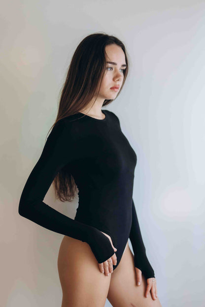 Black Essential Bodysuit Crewneck (Restocked)