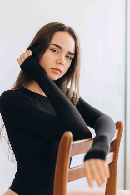 Black Essential Bodysuit Crewneck (Restocked)