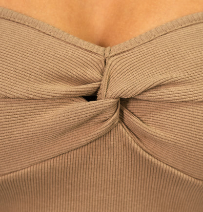 Cafe Knotted  Tube Top