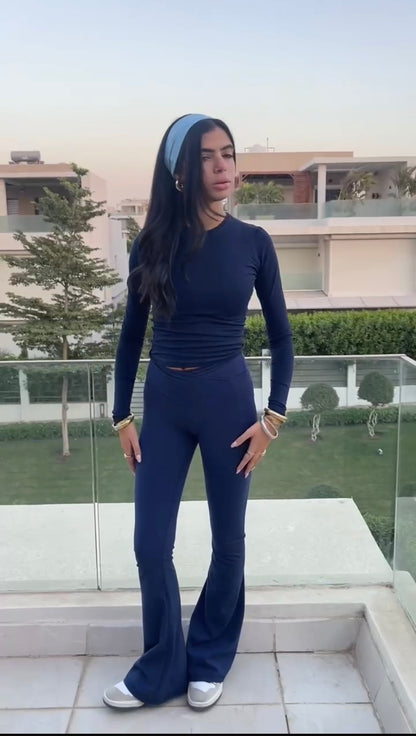 High Waisted Navy Blue  Fare Legging (A Yoga Pant)