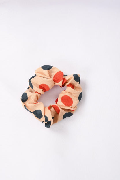 Scrunchy vibrant satin multilcolor geogmetric circles