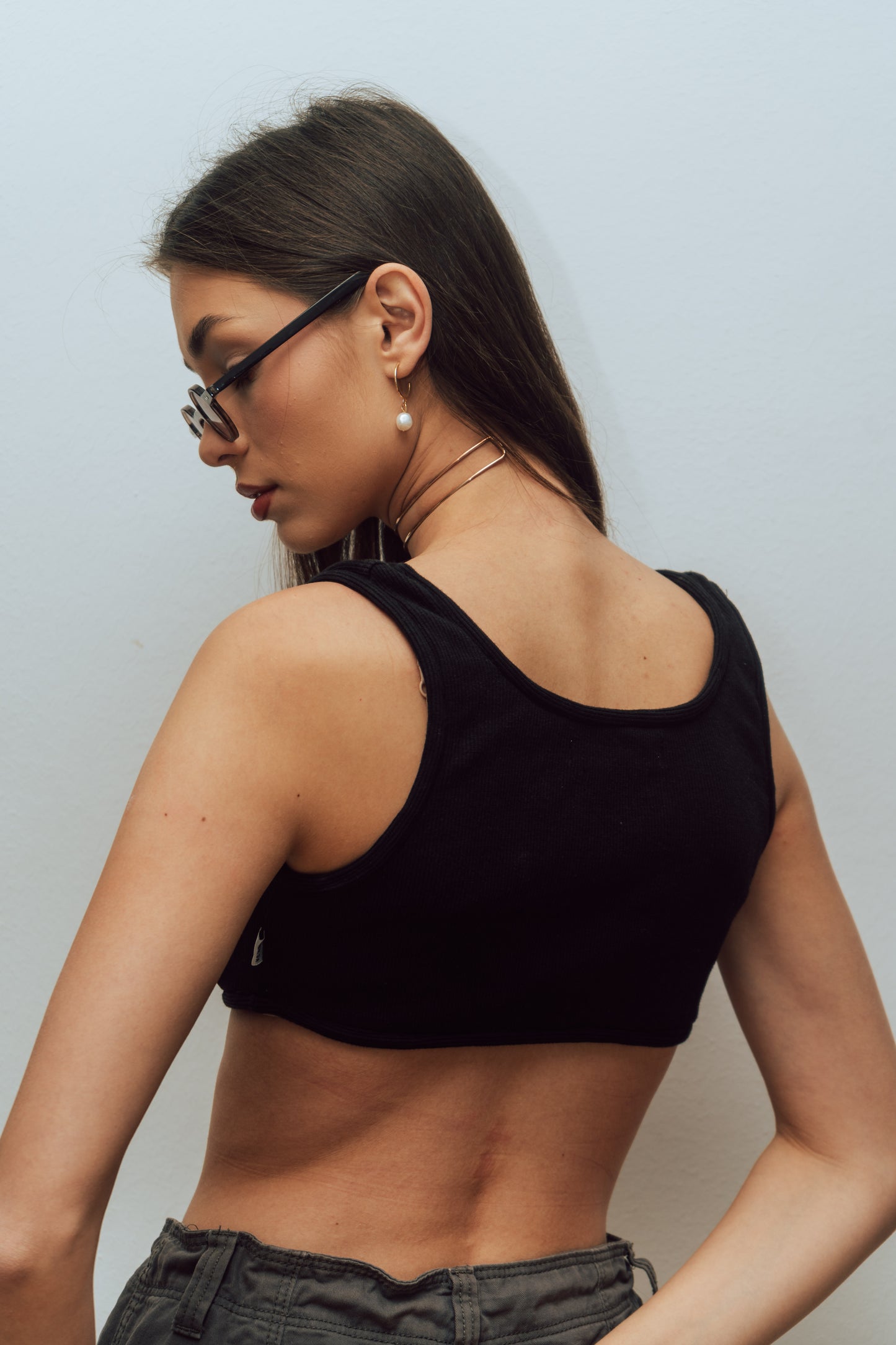 Black Curved Top