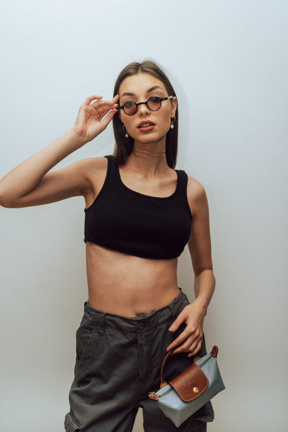 Black Curved Top