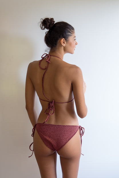 Bikini Shimmer Rose Gold Top