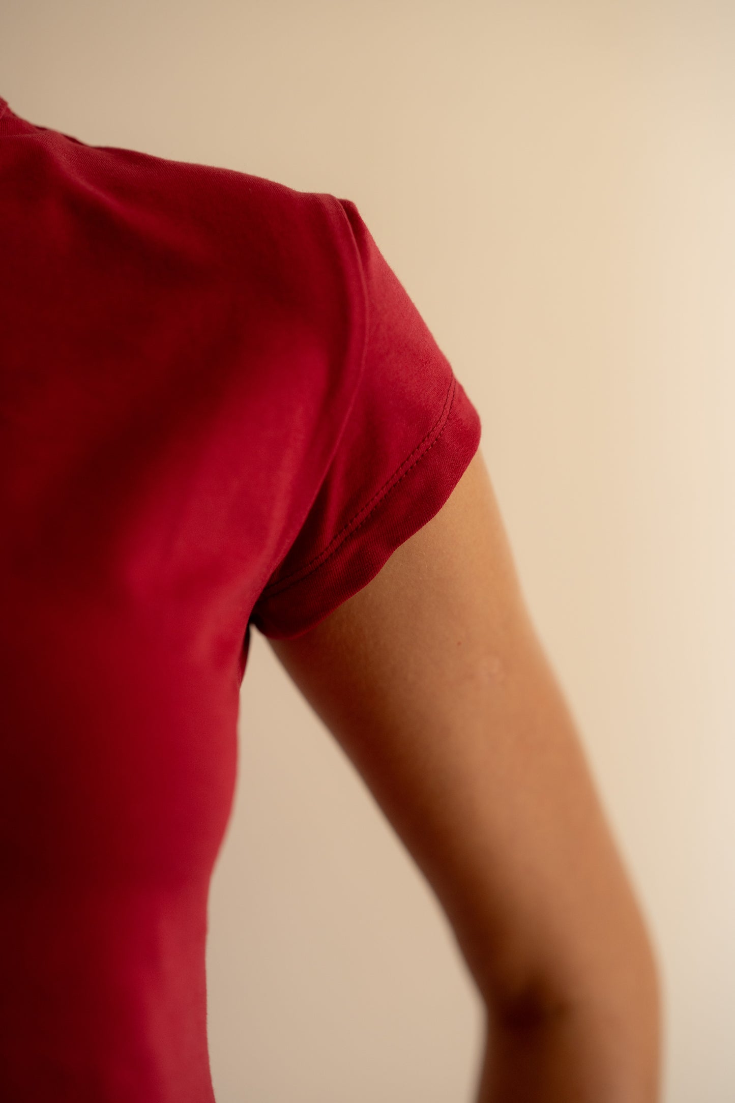 RELAXED COTTON BABY TEE BURGUNDY