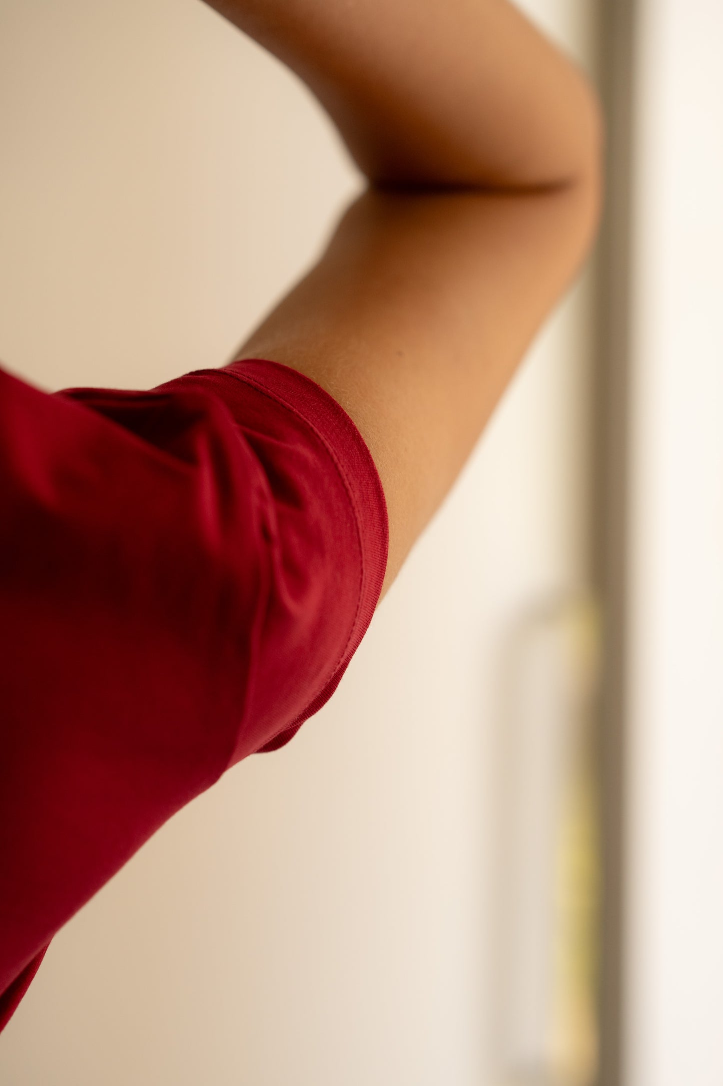 RELAXED COTTON BABY TEE BURGUNDY