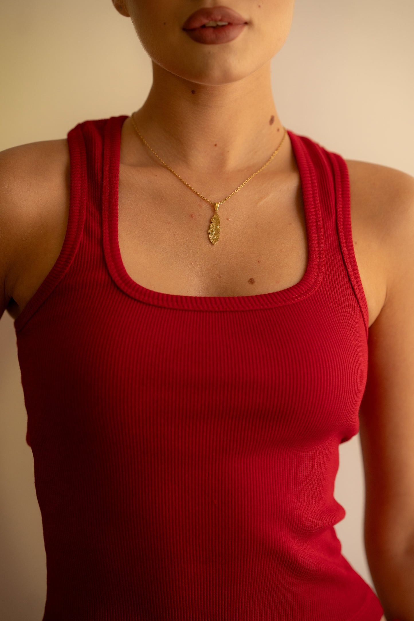 Burgundy Ribbed Tank Top Square