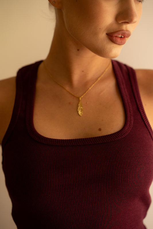 Pomegranate Ribbed Tank Top Square