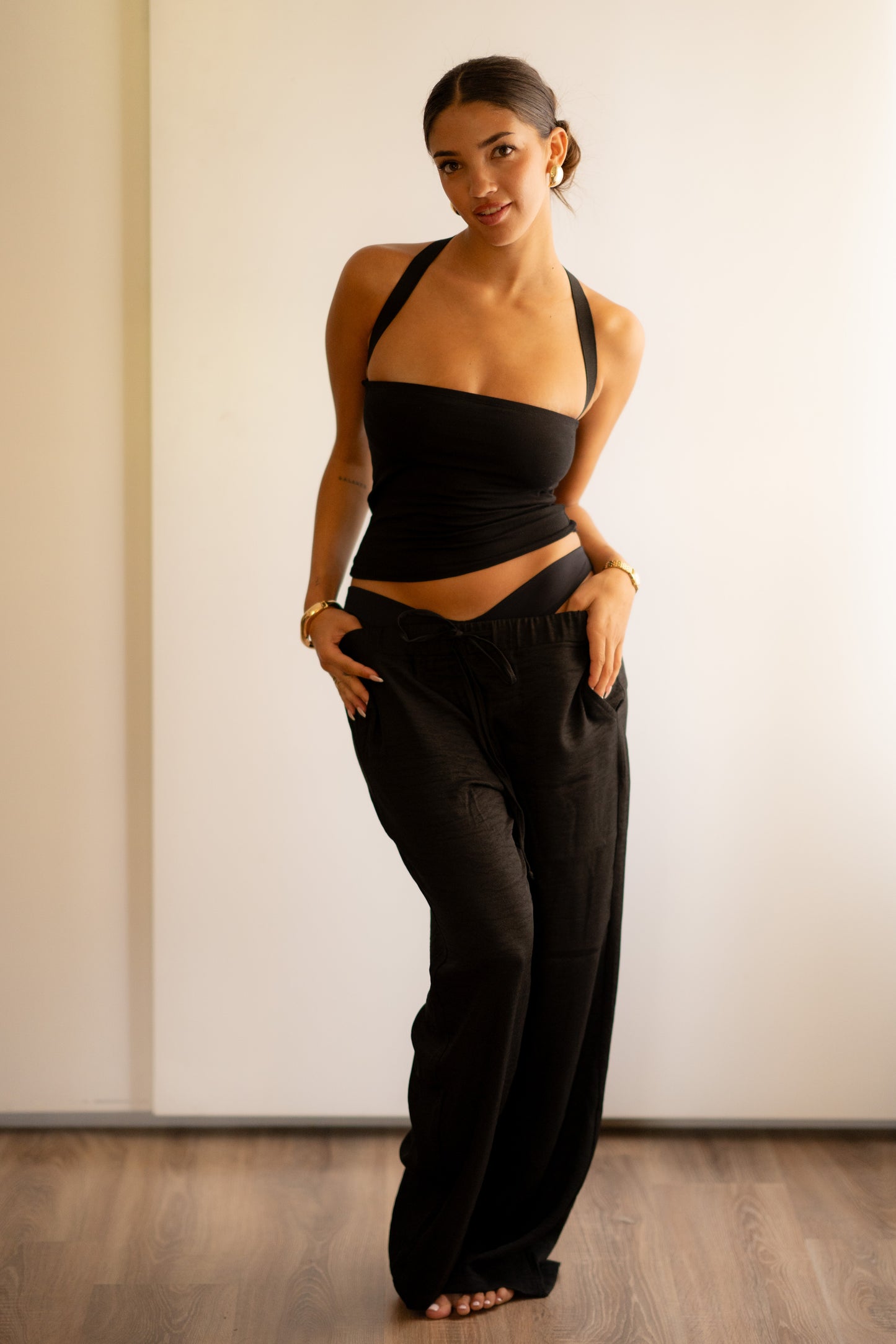 Black Linen Pants (REGULAR FIT)