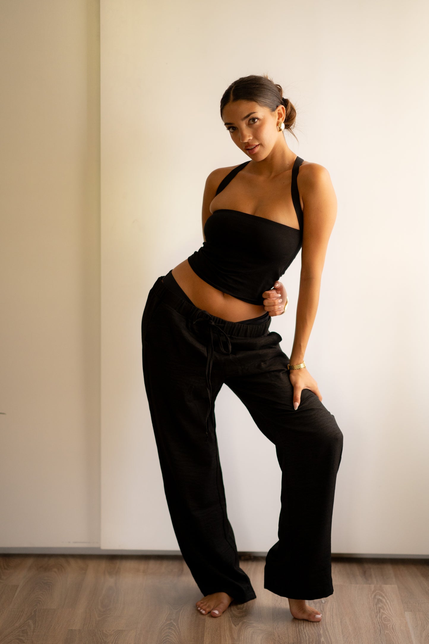 Black Linen Pants (REGULAR FIT)