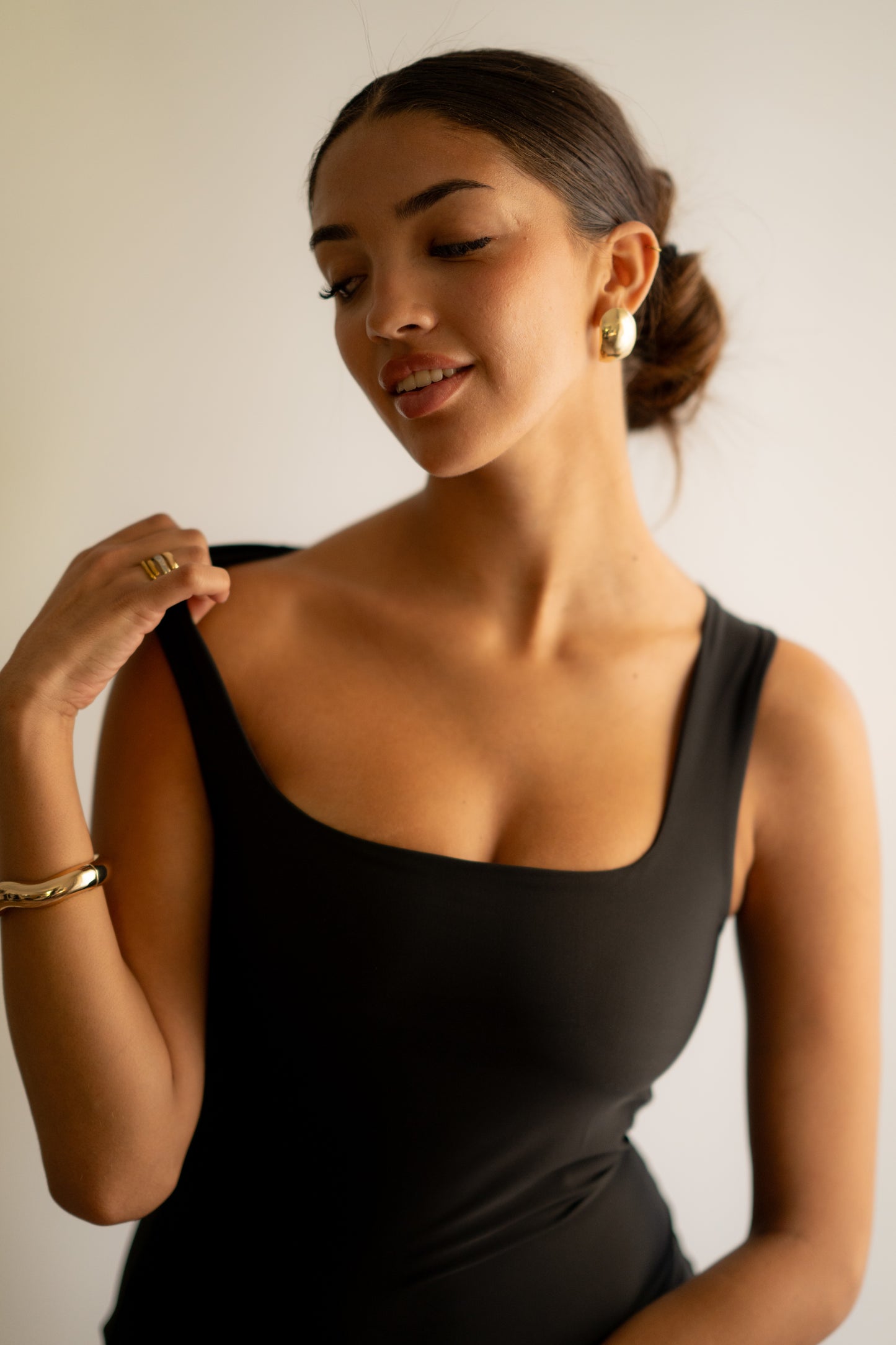Black Chest Supporter Tank Top