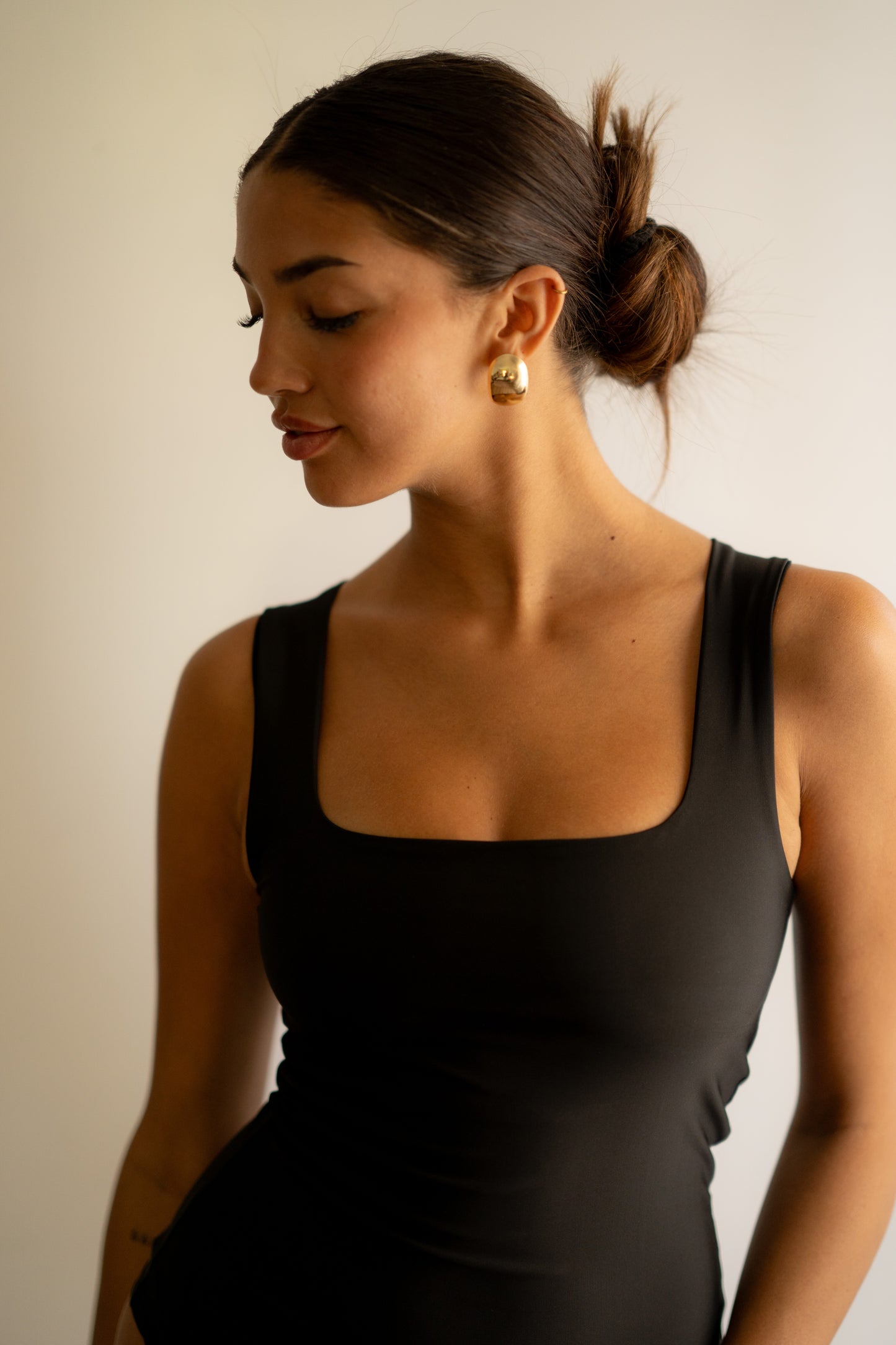 Black Chest Supporter Tank Top