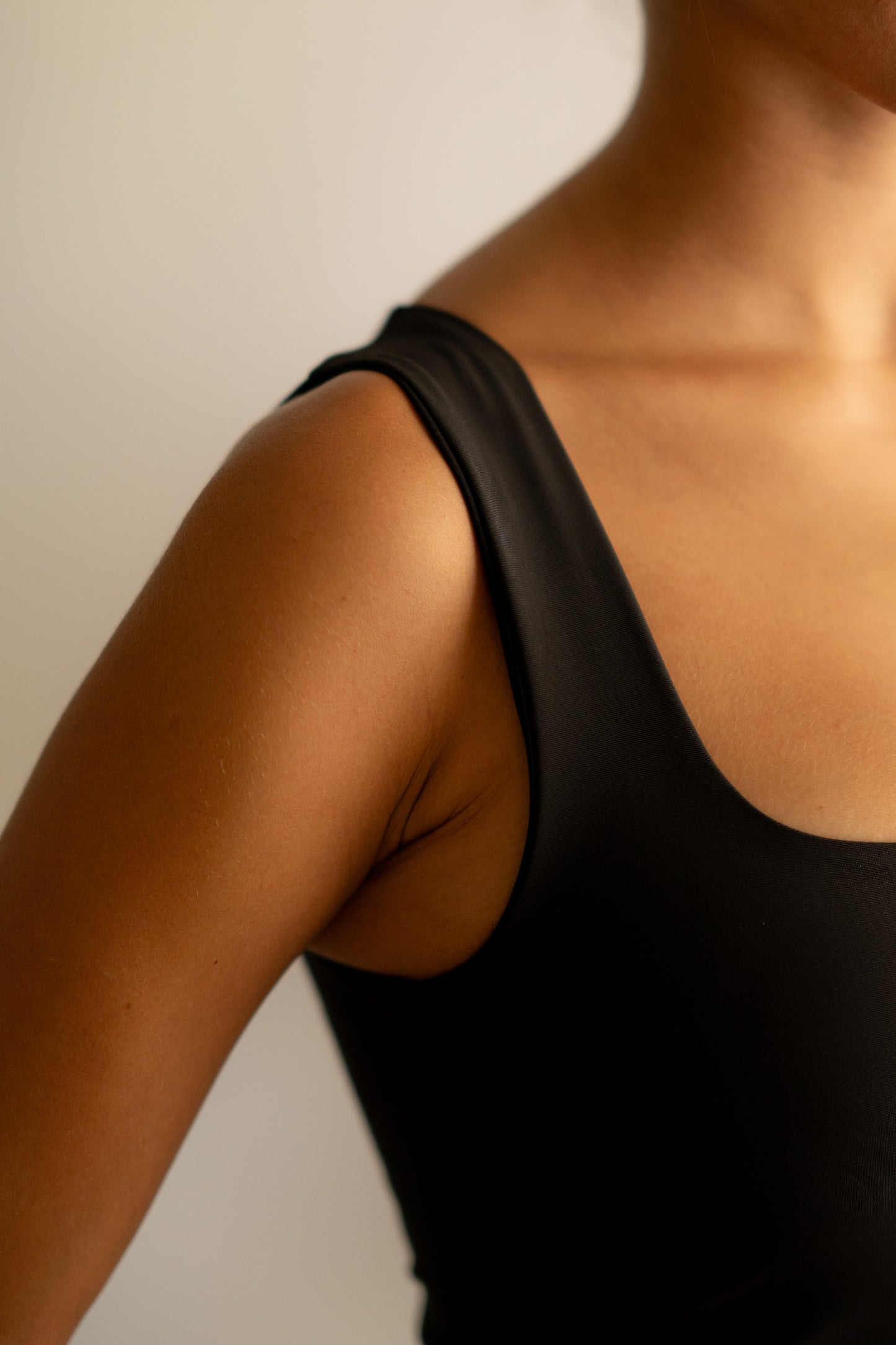 Black Chest Supporter Tank Top